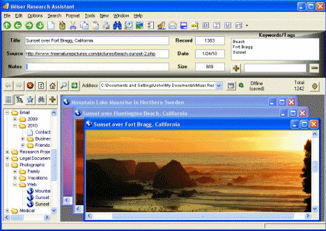 iMiser Research Assistant screen shot